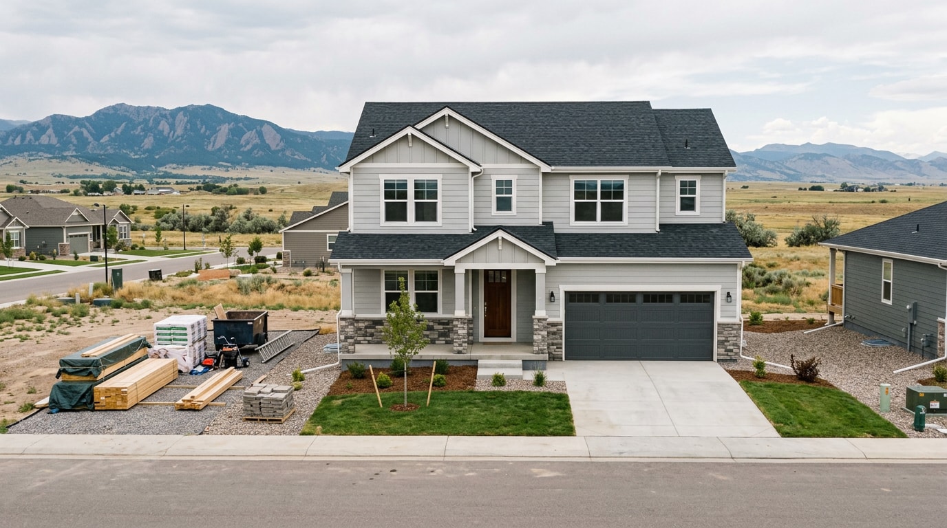 Recently completed home exterior with new roof and siding in Commerce City, CO Recently completed home exterior with new roof and siding in Commerce City, CO